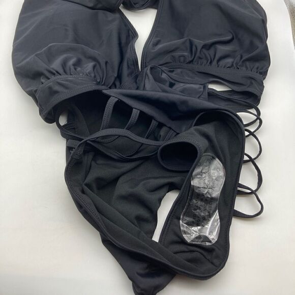 Temp Me Plunge V Neck One Piece Sexy Swimsuit Size XL Like New - Picture 9 of 11